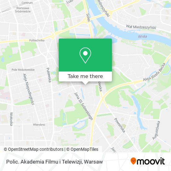 Polic. Akademia Filmu i Telewizji map