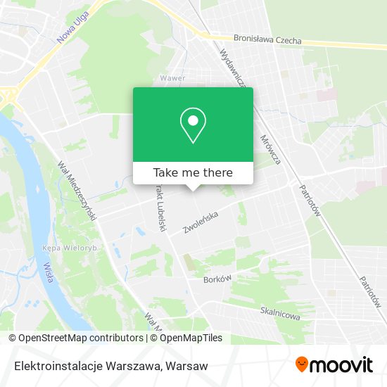 Карта Elektroinstalacje Warszawa