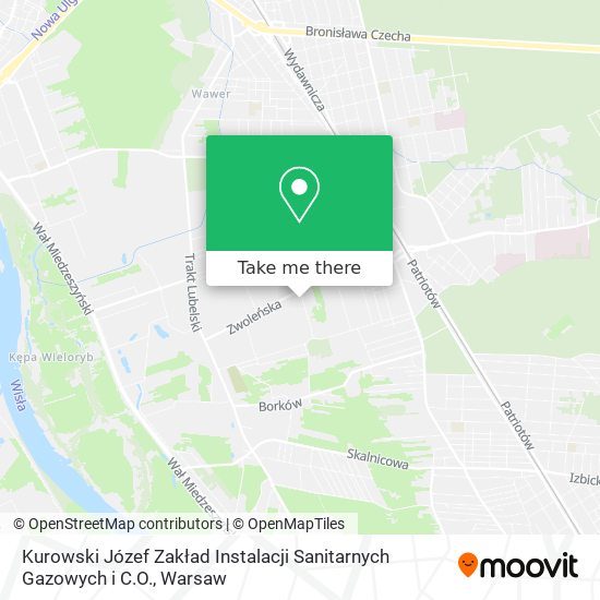 Kurowski Józef Zakład Instalacji Sanitarnych Gazowych i C.O. map