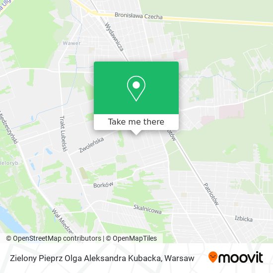 Zielony Pieprz Olga Aleksandra Kubacka map