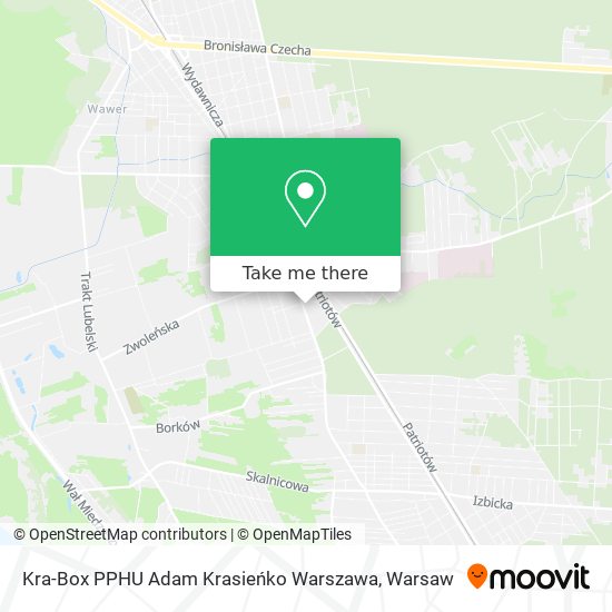 Kra-Box PPHU Adam Krasieńko Warszawa map