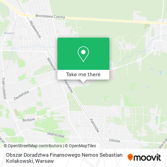 Obszar Doradztwa Finansowego Nemos Sebastian Kołakowski map