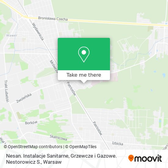 Nesan. Instalacje Sanitarne, Grzewcze i Gazowe. Nestorowicz S. map