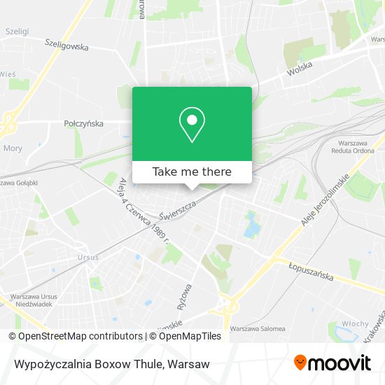 Wypożyczalnia Boxow Thule map