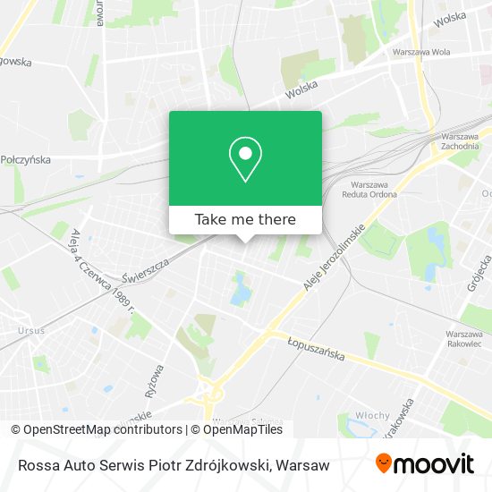 Rossa Auto Serwis Piotr Zdrójkowski map