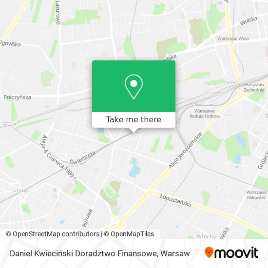 Daniel Kwieciński Doradztwo Finansowe map