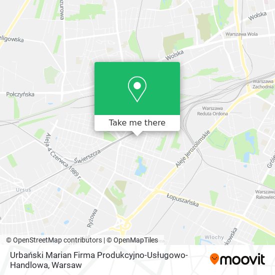 Urbański Marian Firma Produkcyjno-Usługowo-Handlowa map