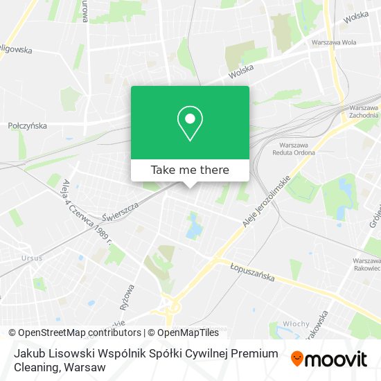 Jakub Lisowski Wspólnik Spółki Cywilnej Premium Cleaning map