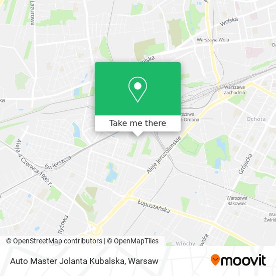 Auto Master Jolanta Kubalska map