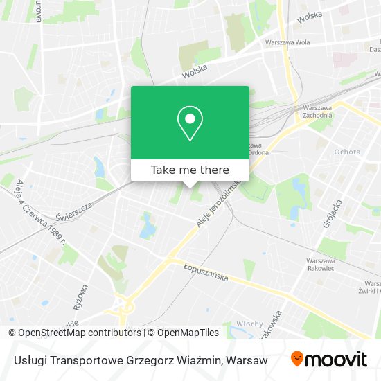 Usługi Transportowe Grzegorz Wiaźmin map