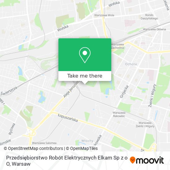 Przedsiębiorstwo Robót Elektrycznych Elkam Sp z o O map