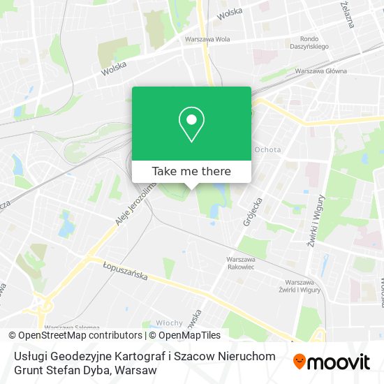 Usługi Geodezyjne Kartograf i Szacow Nieruchom Grunt Stefan Dyba map