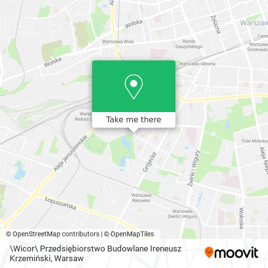 \Wicor\ Przedsiębiorstwo Budowlane Ireneusz Krzemiński map