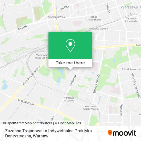 Zuzanna Trojanowska Indywidualna Praktyka Dentystyczna map