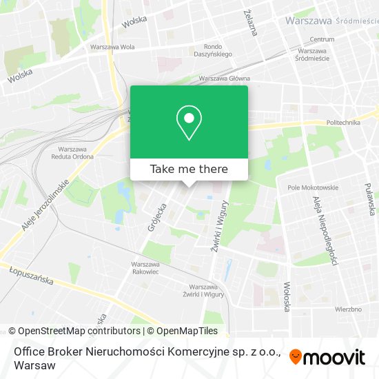 Office Broker Nieruchomości Komercyjne sp. z o.o. map