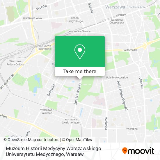 Muzeum Historii Medycyny Warszawskiego Uniwersytetu Medycznego map