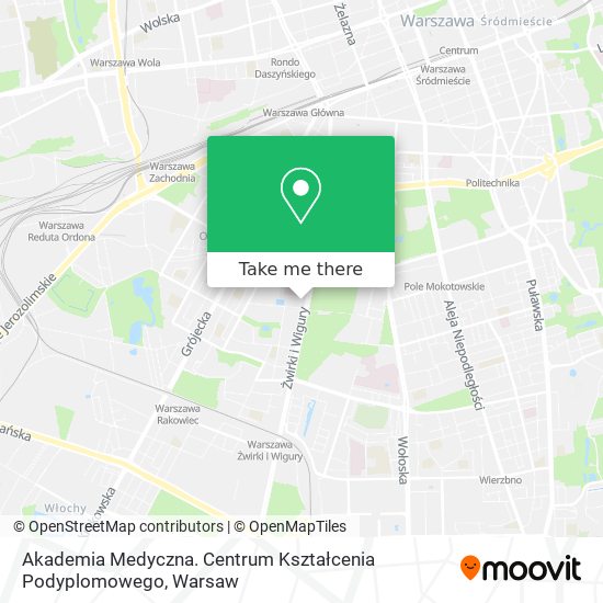 Akademia Medyczna. Centrum Kształcenia Podyplomowego map