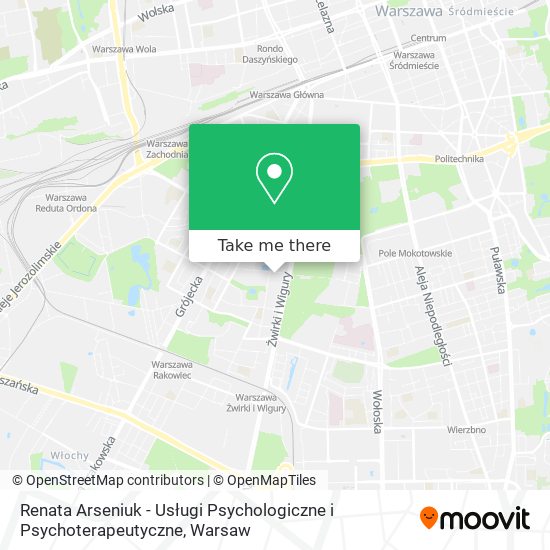 Renata Arseniuk - Usługi Psychologiczne i Psychoterapeutyczne map