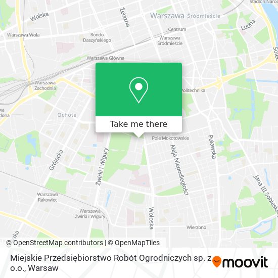 Miejskie Przedsiębiorstwo Robót Ogrodniczych sp. z o.o. map