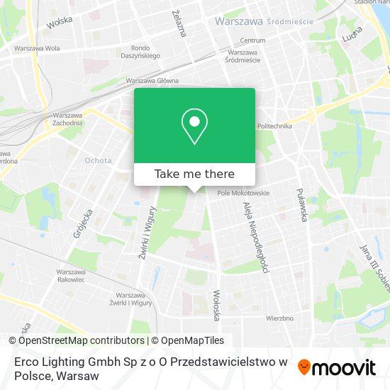 Erco Lighting Gmbh Sp z o O Przedstawicielstwo w Polsce map