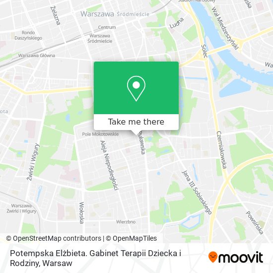 Potempska Elżbieta. Gabinet Terapii Dziecka i Rodziny map