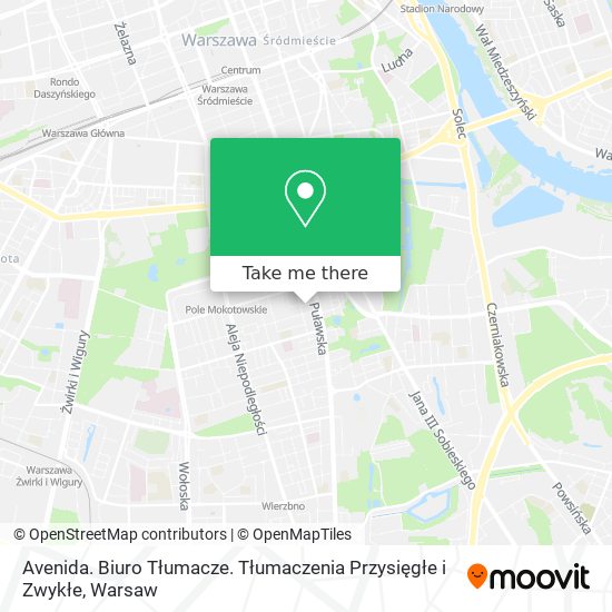 Avenida. Biuro Tłumacze. Tłumaczenia Przysięgłe i Zwykłe map