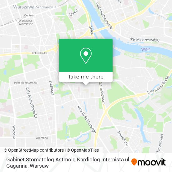 Gabinet Stomatolog Astmolg Kardiolog Internista ul. Gagarina map