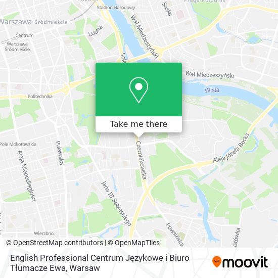 Карта English Professional Centrum Językowe i Biuro Tłumacze Ewa