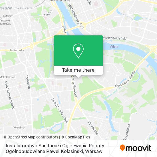 Instalatorstwo Sanitarne i Ogrzewania Roboty Ogólnobudowlane Paweł Kolasiński map