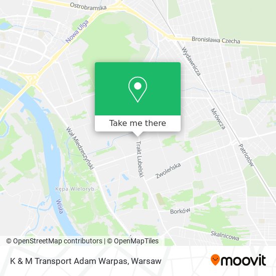 K & M Transport Adam Warpas map