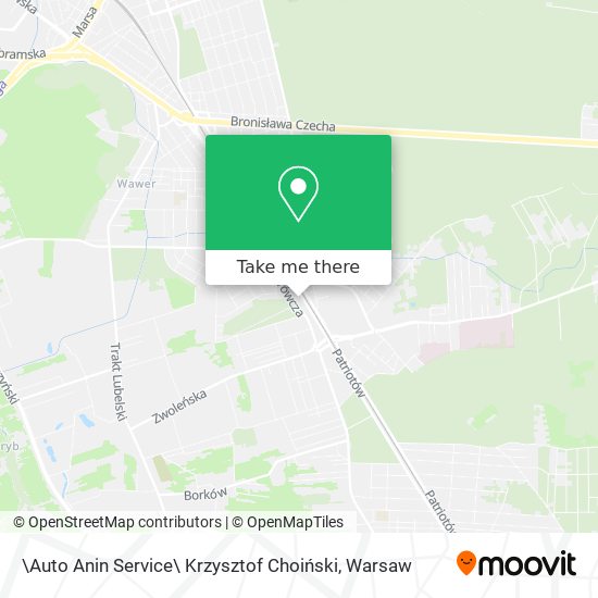 \Auto Anin Service\ Krzysztof Choiński map