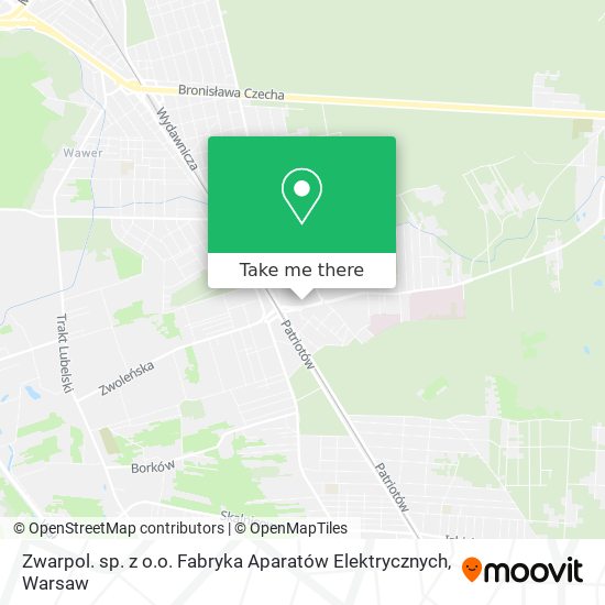 Карта Zwarpol. sp. z o.o. Fabryka Aparatów Elektrycznych