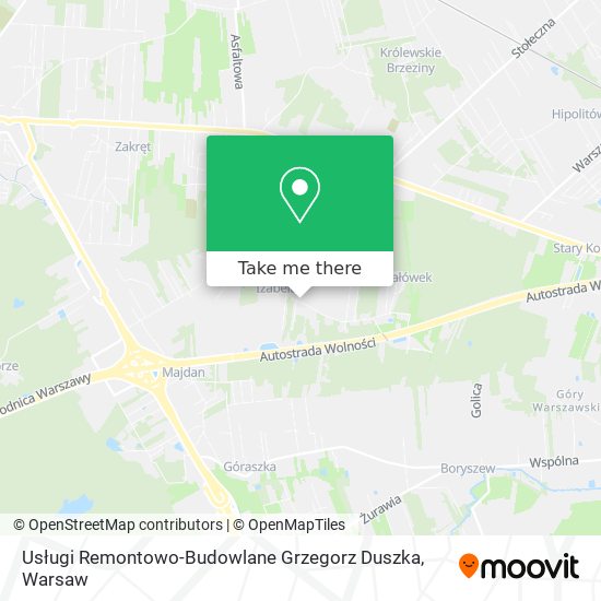 Usługi Remontowo-Budowlane Grzegorz Duszka map