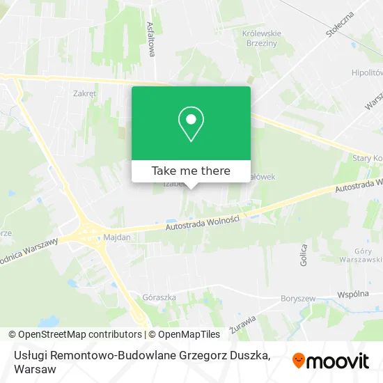 Карта Usługi Remontowo-Budowlane Grzegorz Duszka