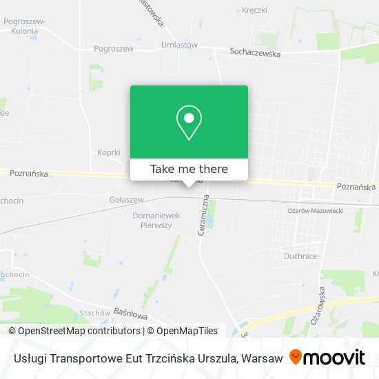 Usługi Transportowe Eut Trzcińska Urszula map