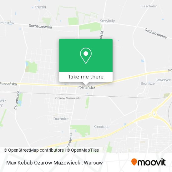 Max Kebab Ożarów Mazowiecki map