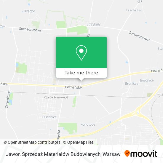 Jawor. Sprzedaż Materiałów Budowlanych map