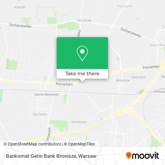 Bankomat Getin Bank Bronisze map