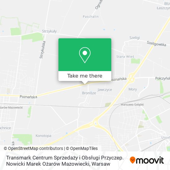 Transmark Centrum Sprzedaży i Obsługi Przyczep. Nowicki Marek Ożarów Mazowiecki map