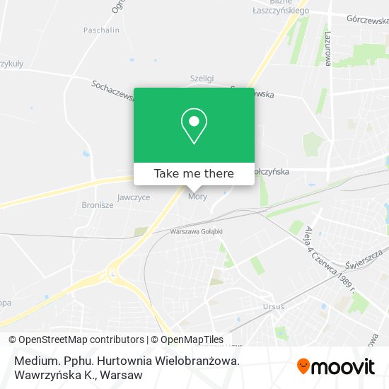 Medium. Pphu. Hurtownia Wielobranżowa. Wawrzyńska K. map