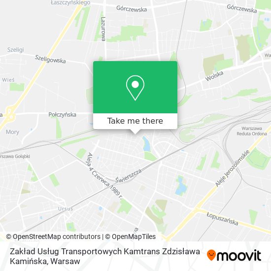 Карта Zakład Usług Transportowych Kamtrans Zdzisława Kamińska