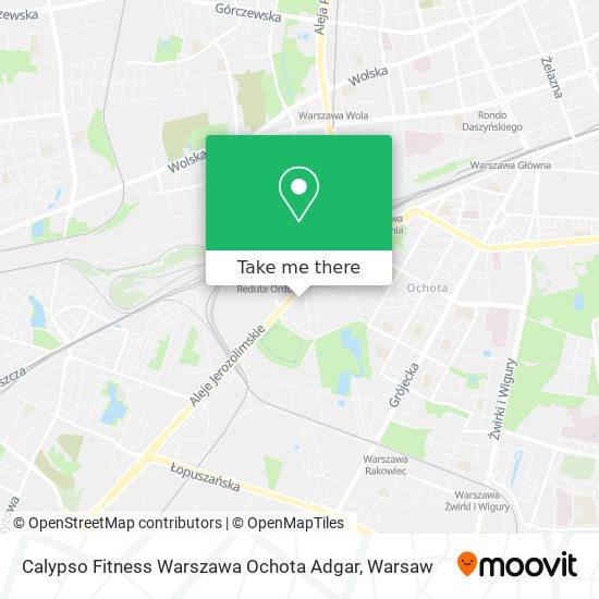 Calypso Fitness Warszawa Ochota Adgar map