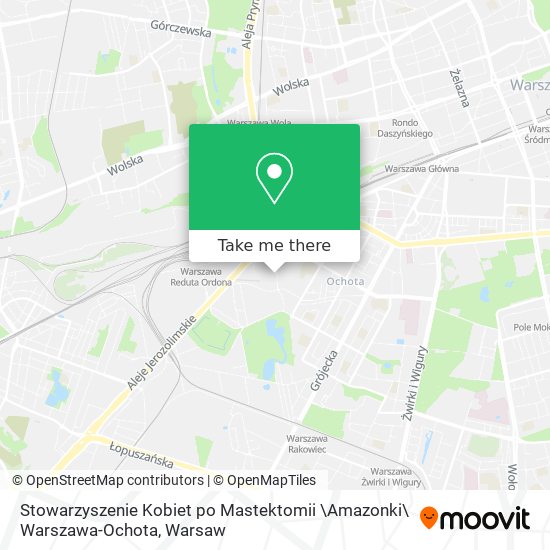 Stowarzyszenie Kobiet po Mastektomii \Amazonki\ Warszawa-Ochota map