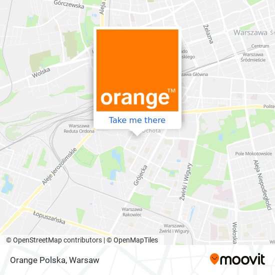 Orange Polska map