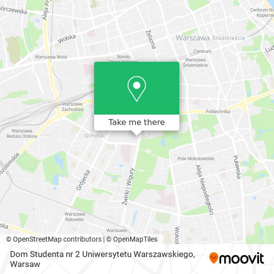 Dom Studenta nr 2 Uniwersytetu Warszawskiego map