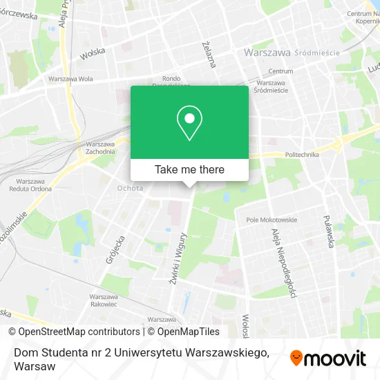 Dom Studenta nr 2 Uniwersytetu Warszawskiego map