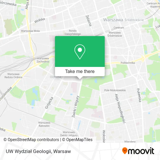 UW Wydział Geologii map