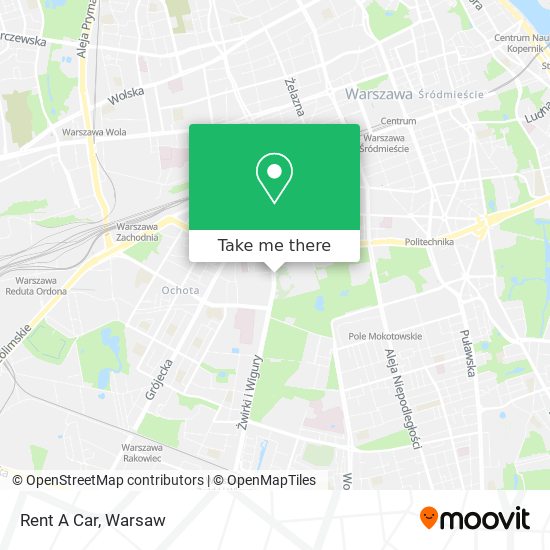 Rent A Car map