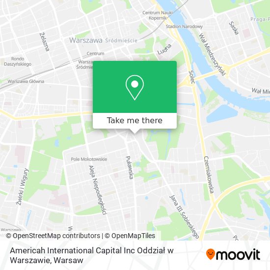 Americah International Capital Inc Oddział w Warszawie map