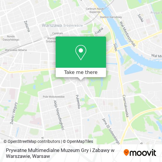 Prywatne Multimedialne Muzeum Gry i Zabawy w Warszawie map